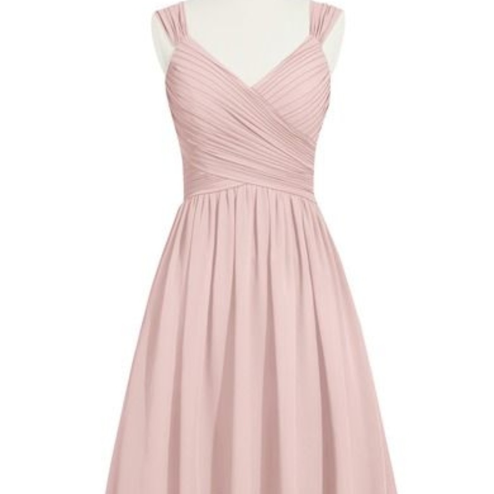 Azazie Mikaela Dress - Dusty Rose, Size 4